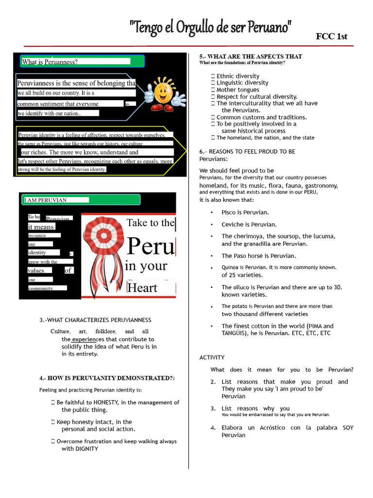 Foundations of Peruvian Identity | PDF | Peru