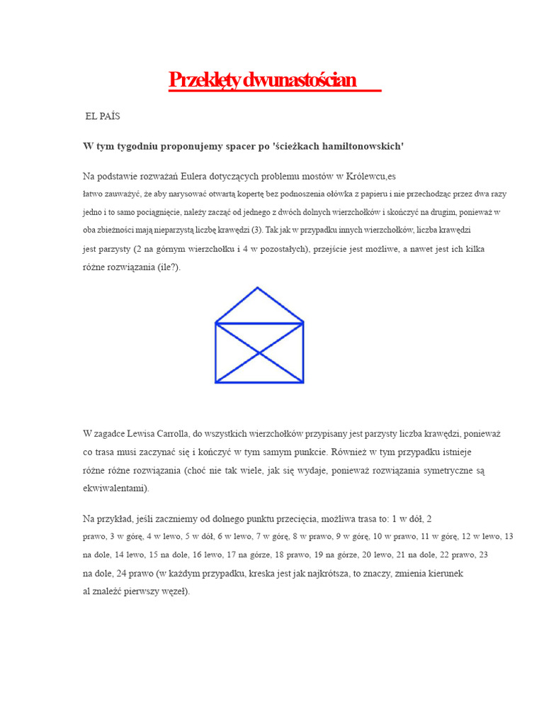 Historia Dwunastościanu Hamiltona | PDF