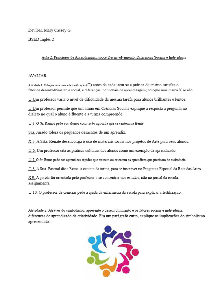 Princípios de Aprendizagem e Diversidade | PDF | Aprendizado | Psicologia