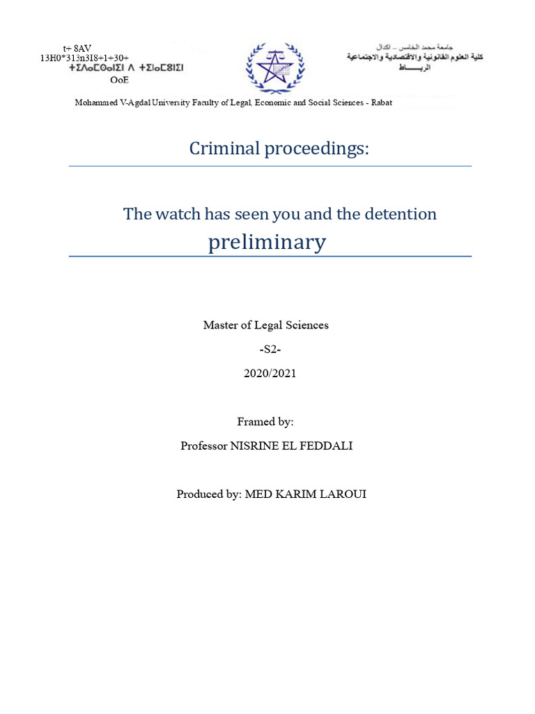 Preventive Detention and Human Rights Issues | PDF | Prosecutor ...