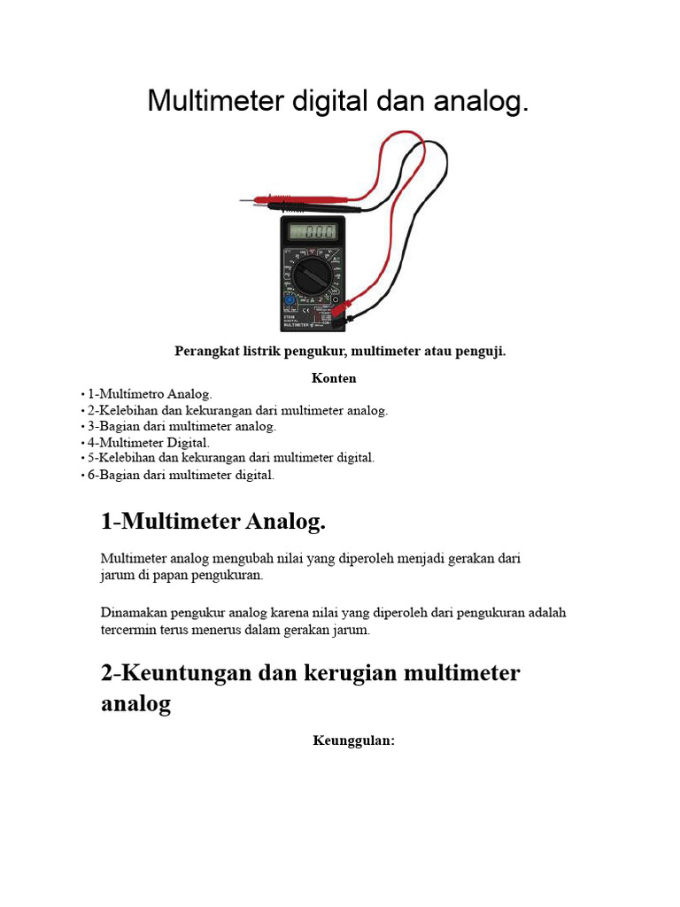 Multimeter Analog-Digital | PDF