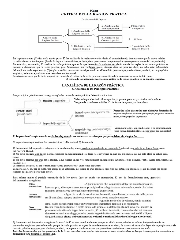 Análisis de la razón práctica en Kant | PDF | Moralidad | Razón