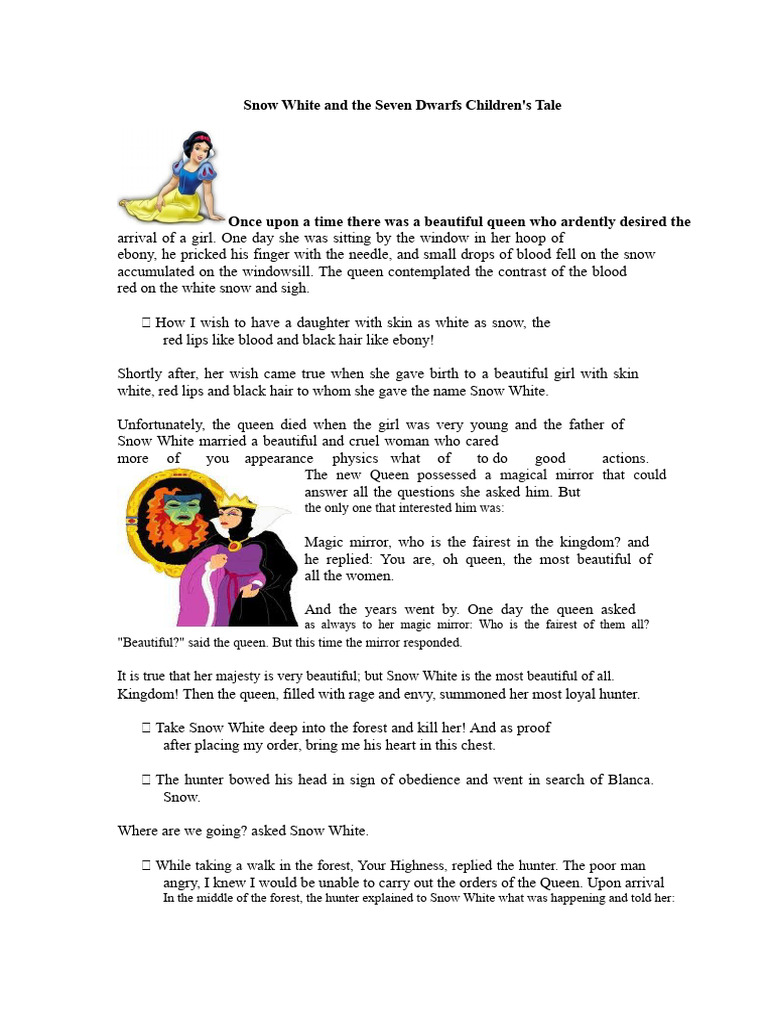 Snow White and the Seven Dwarfs Tale | PDF | Snow White | Fairy Tales