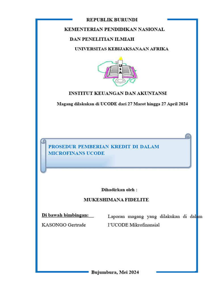 Prosedur Kredit di UCODE Mikrofinansial | PDF
