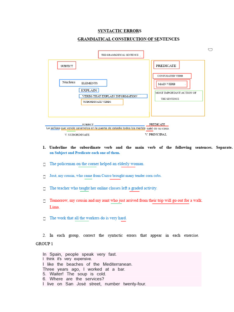 Syntactic and Semantic Error Correction | PDF | Syntax | Lexical Semantics