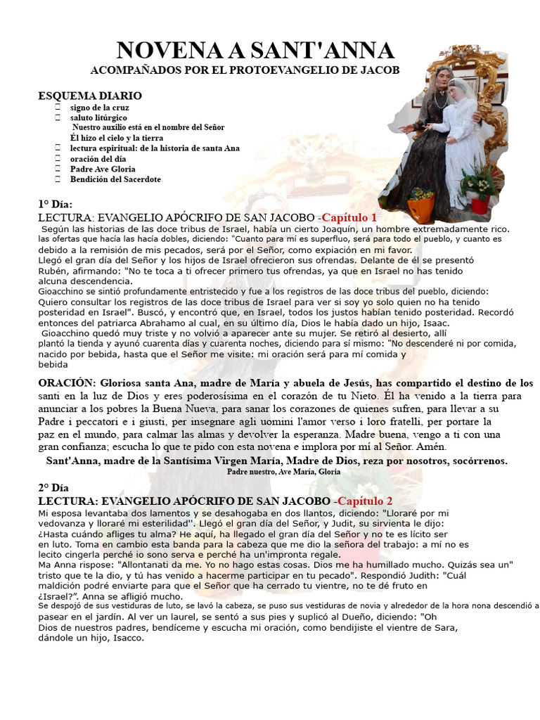 Novena A Santa Ana 2022 | PDF | María, madre de Jesús | Oración