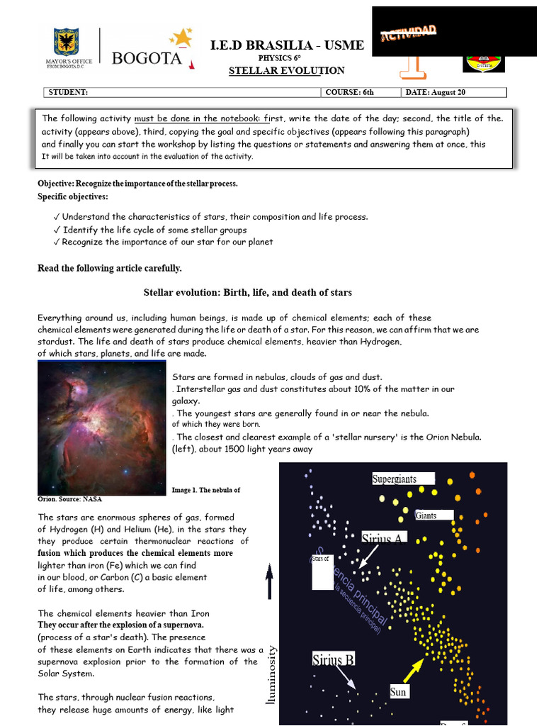 6° Stellar Evolution | PDF | Stars | Cosmic Dust