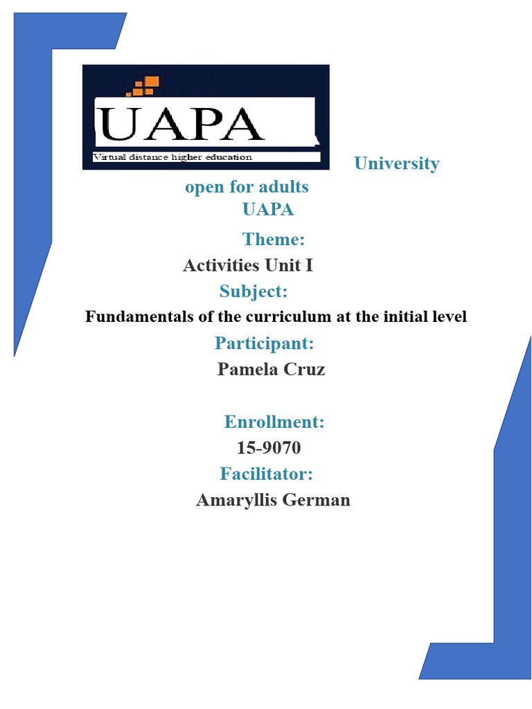 Task 1 Fundamentals of The Curriculum For Early Childhood | PDF ...