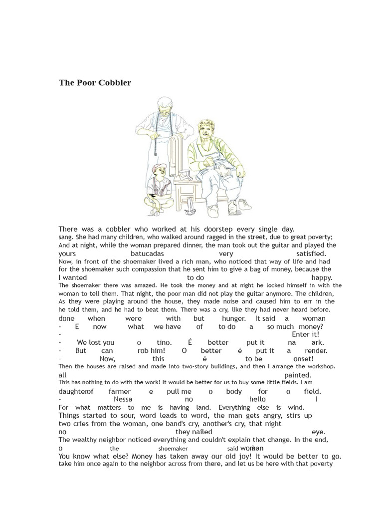 The Poor Shoemaker | PDF | Folklore | Traditional Stories