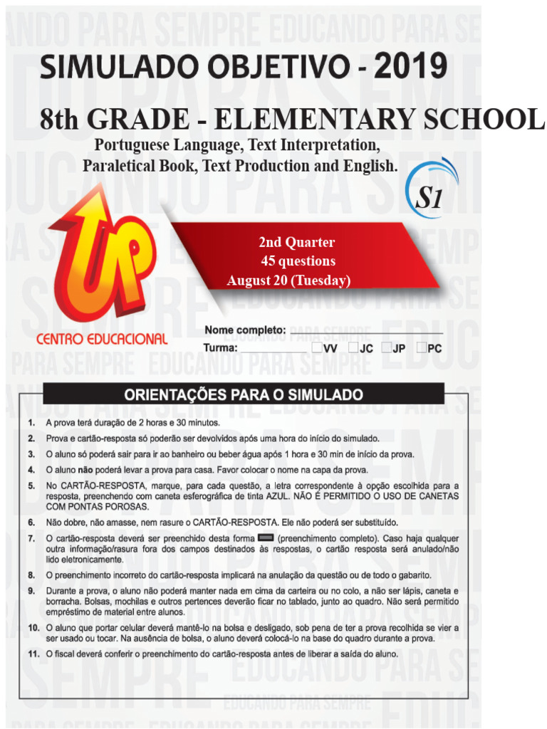 8 - 168 - 438 - 2019 - Objective Simulation - S1 - 8thgrade ...