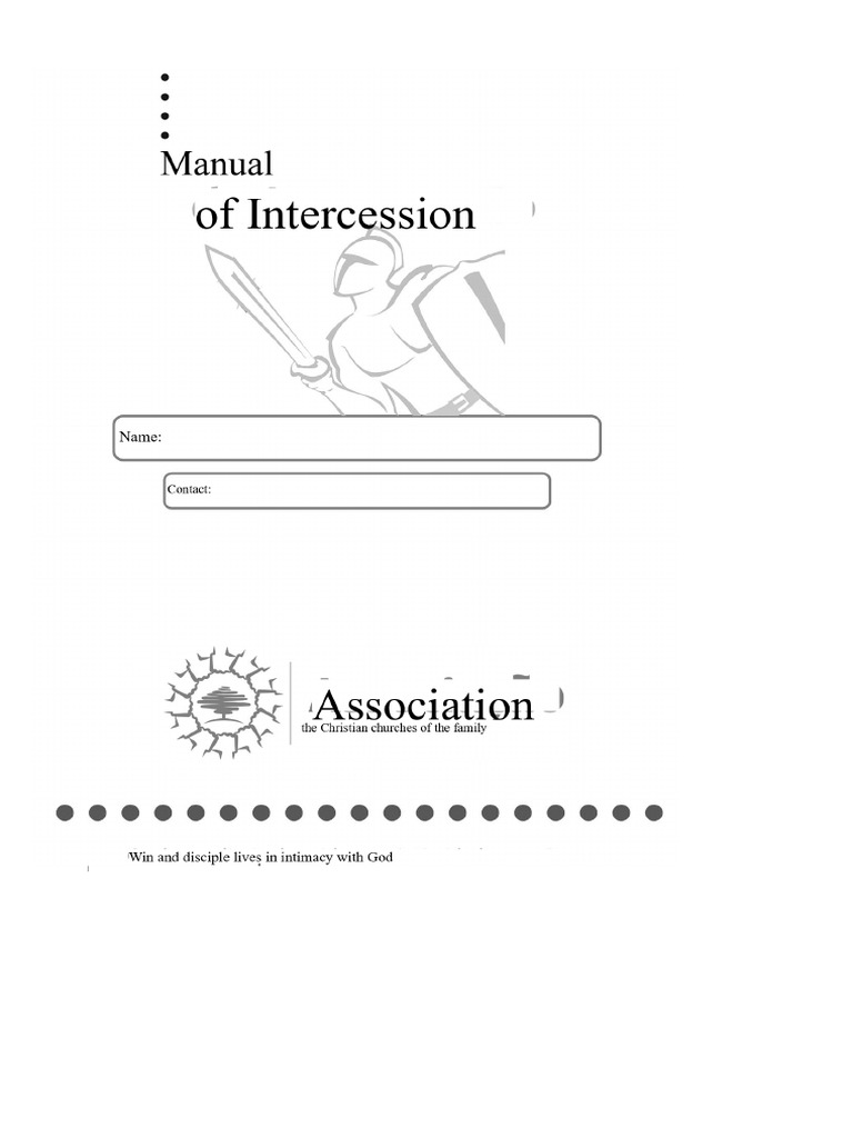 Web Intercession Manual Pdf Intercession Prayer