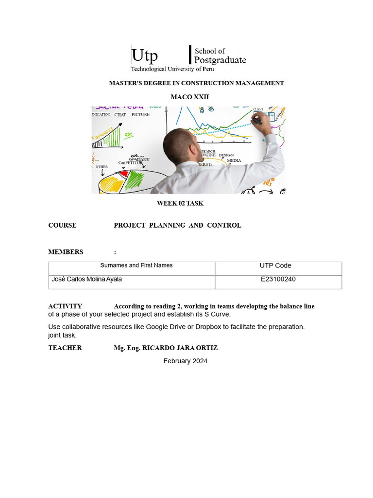 Task #02 - Planning and Control of Projects | PDF | Project Management ...