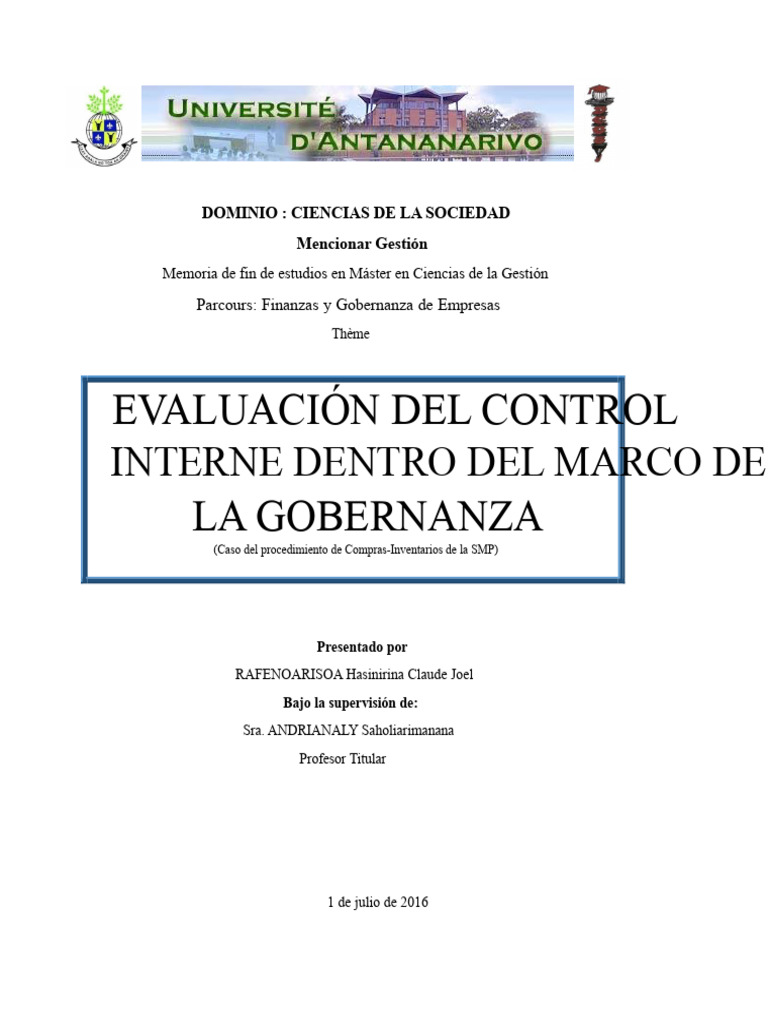 Elemento Del Control Interno | PDF | Contabilidad | Business