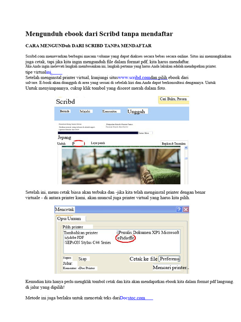 Cara Unduh Ebook Scribd Tanpa Daftar | PDF