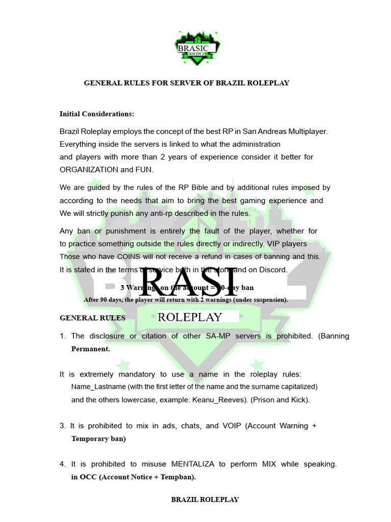 RulesBRP - 07 12 2021 | PDF