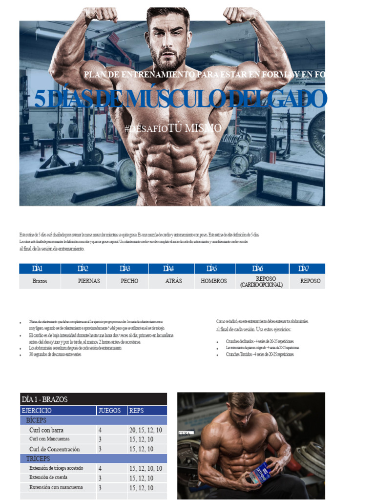 Usn Get Lean and Fit Plan de Entrenamiento PDF | PDF | Ejercicio ...