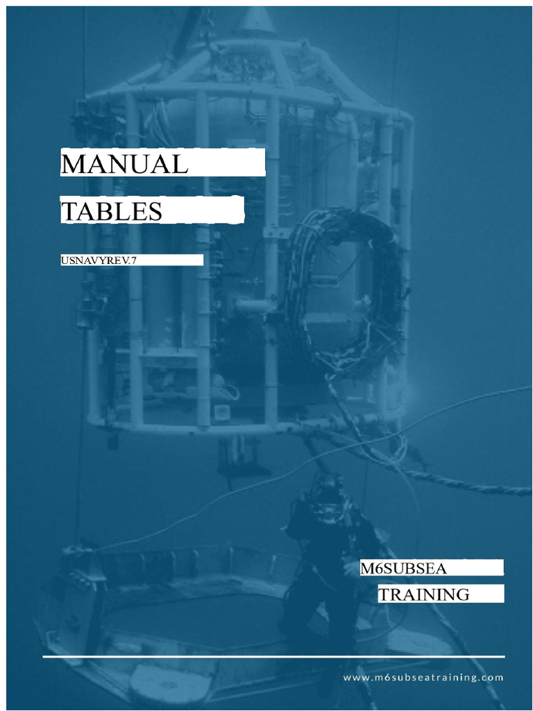 US Navy Air Decompression Tables Guide | PDF | Underwater Diving ...