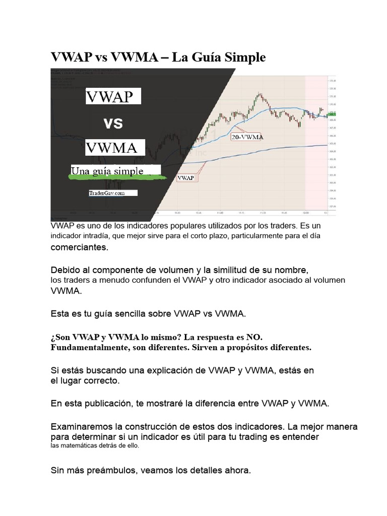 Diferencias entre VWAP y VWMA | PDF | Comerciante (Finanzas) | Dia de ...