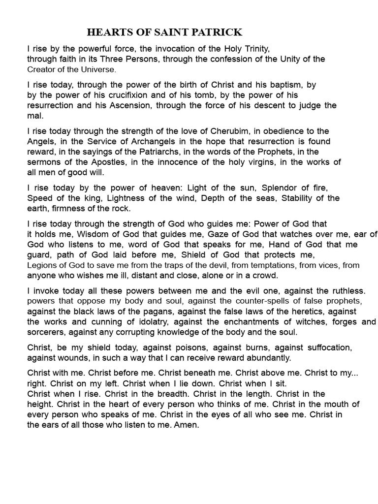 Armor of Saint Patrick | PDF | Jesus | God