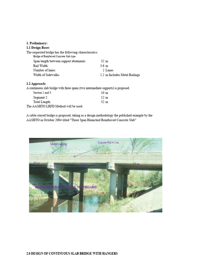 Continuous Slab Bridge Design Guide | PDF | Bridge | Strength Of Materials
