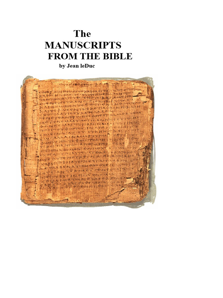 The Manuscripts of The Bible | PDF | Bible | Septuagint