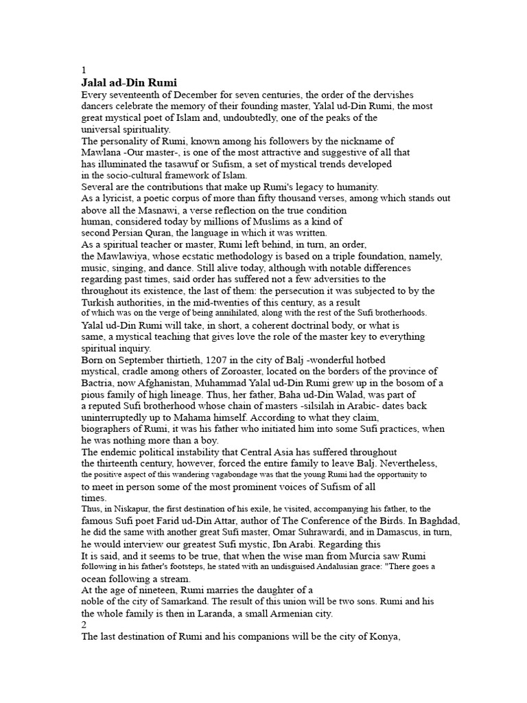 Rumi PDF | PDF | Rumi | Sufism