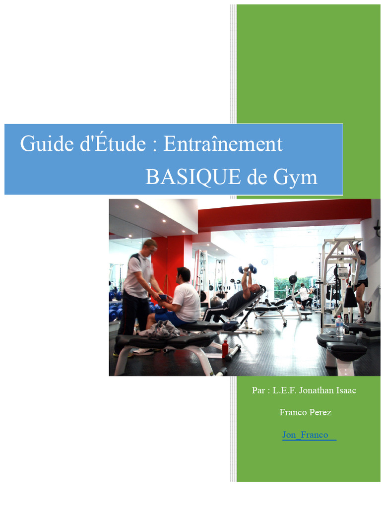 Guide d'Entraînement de Gym Basique | PDF