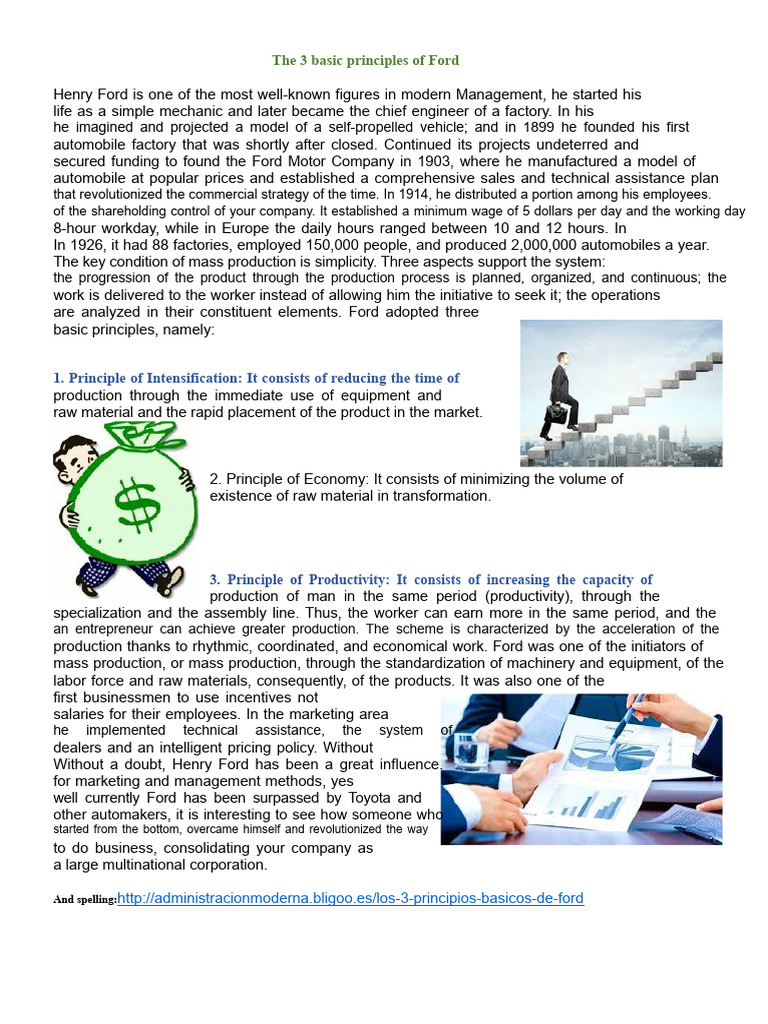 The 3 Basic Principles of Ford | PDF | Ford Motor Company | Mass Production