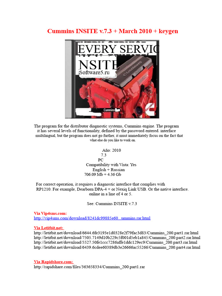Cummins INSITE v.7.3 Includes Keygen | PDF | Operating System Families ...