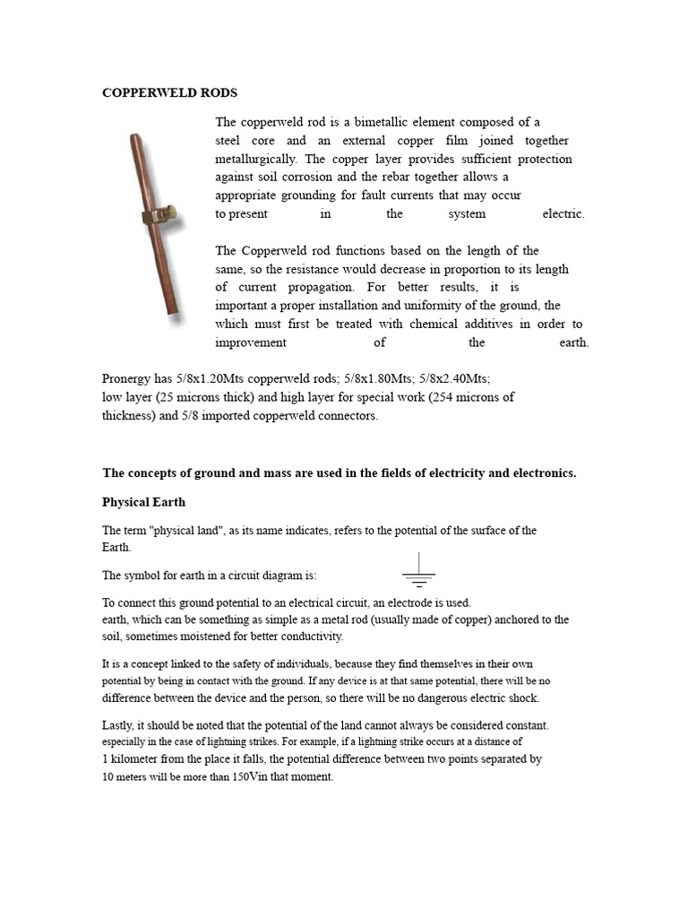 Copperweld Rods | PDF | Voltage | Electric Current