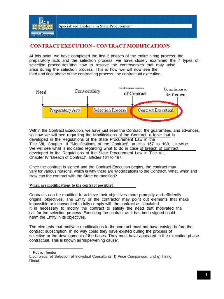 Contract Modifications and Execution Guide | PDF | Justice | Crime ...
