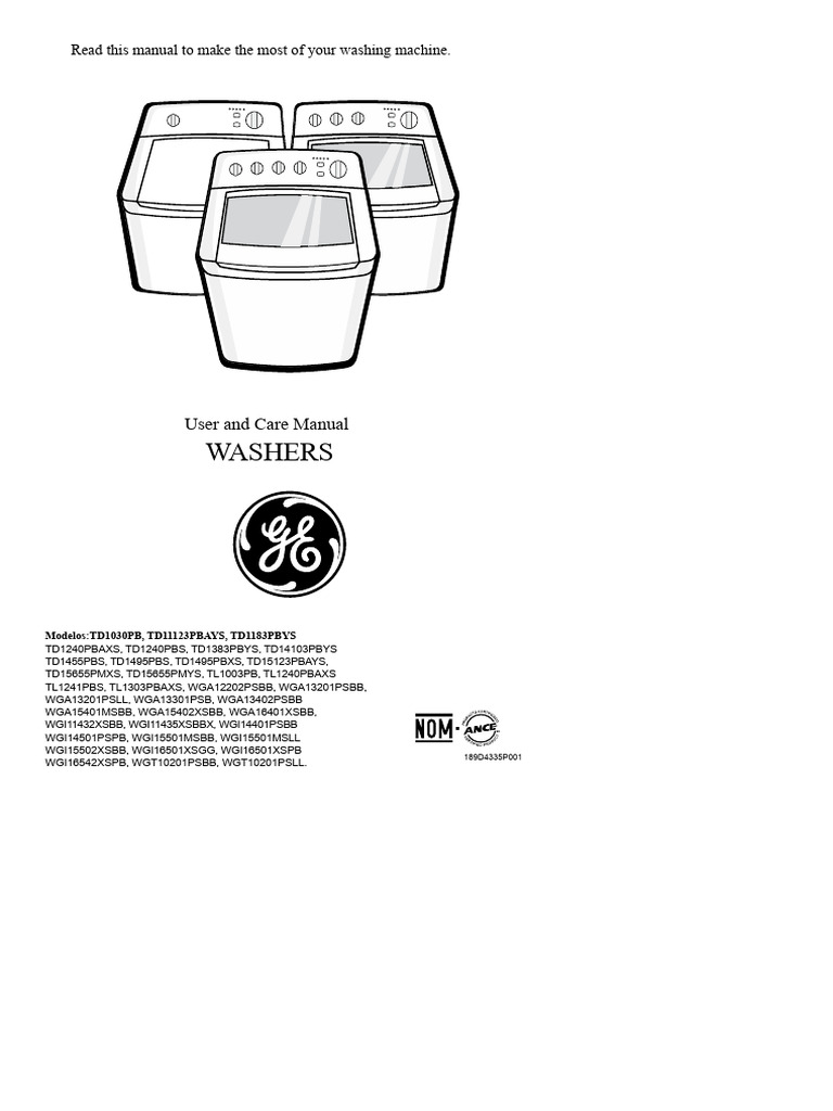 Ge Washing Machine Manualnull