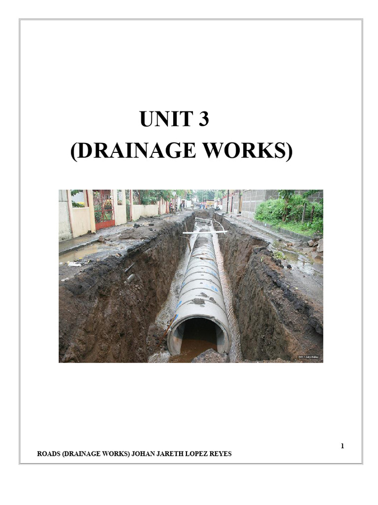 Unit 3 Roads | PDF | Drainage | Drainage Basin