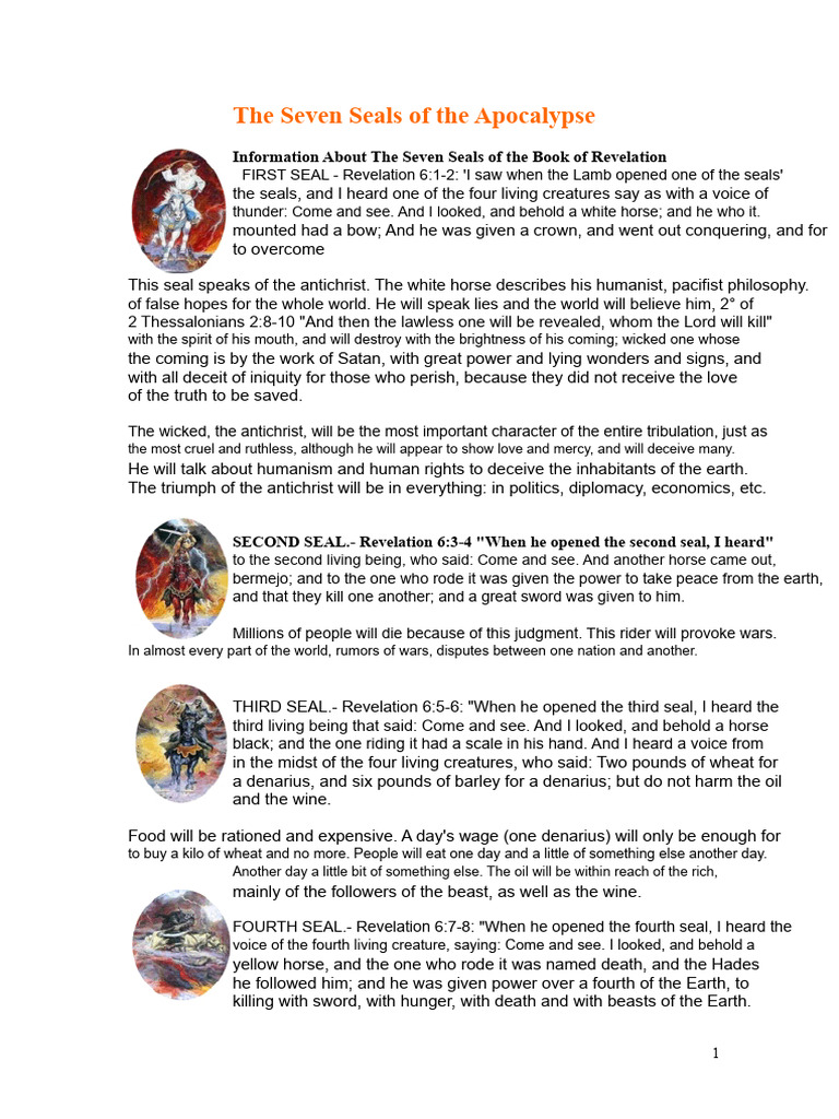 Understanding the Seven Seals | PDF | Book Of Revelation | Antichrist