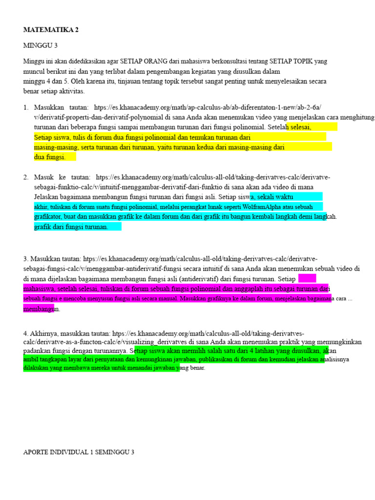 Pengiriman 1 Minggu 3 Matematika | PDF
