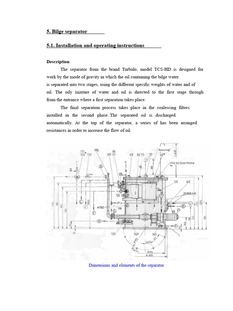 Turbulo TCS-HD Bilge Separator Guide | PDF | Valve | Pump