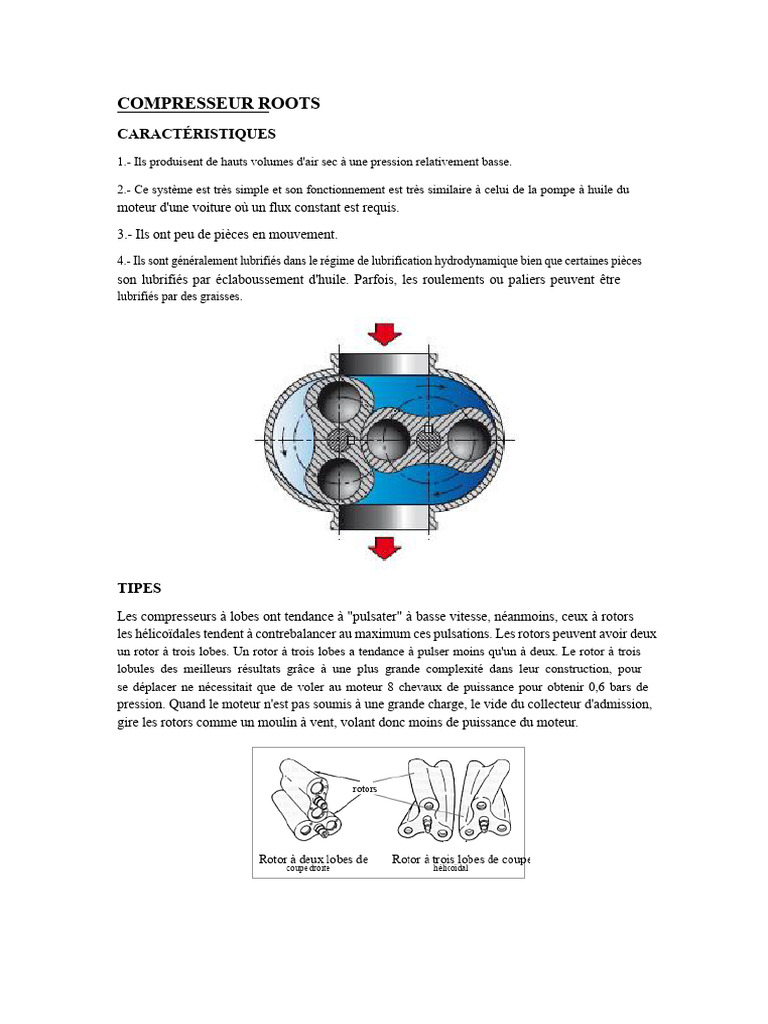 Compresseur Roots : Caractéristiques et Usages | PDF | Machine ...