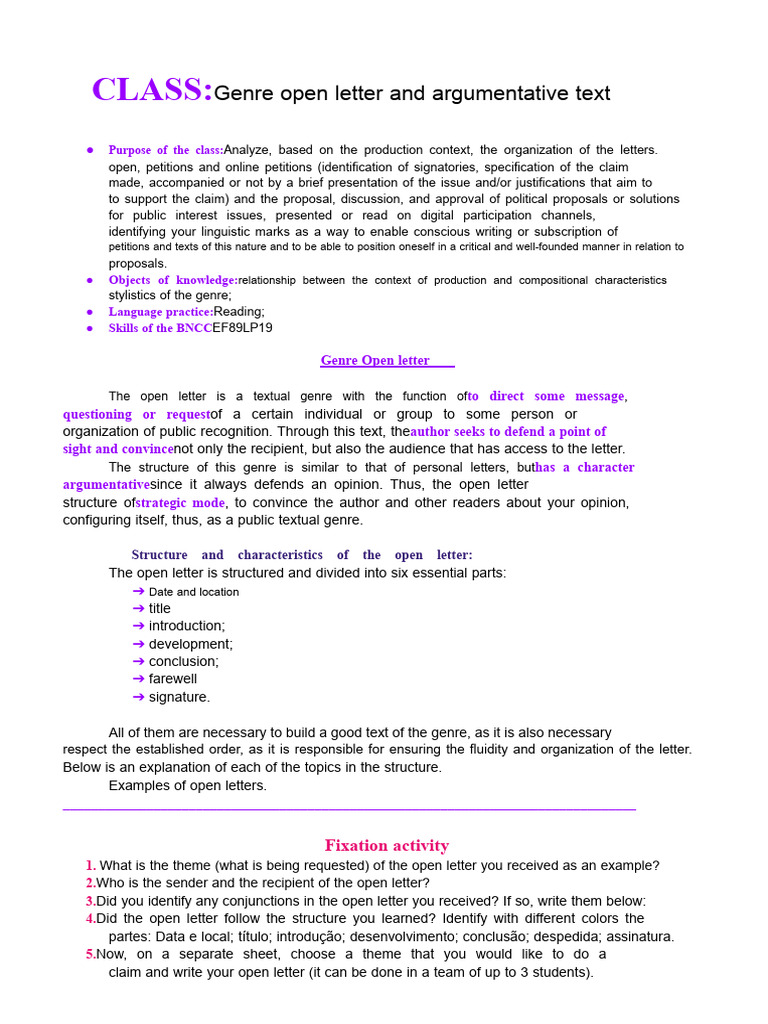 Understanding Open Letters in Advocacy | PDF