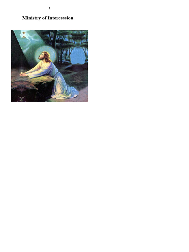 Ministry of Intercession | PDF | Intercession | Prayer