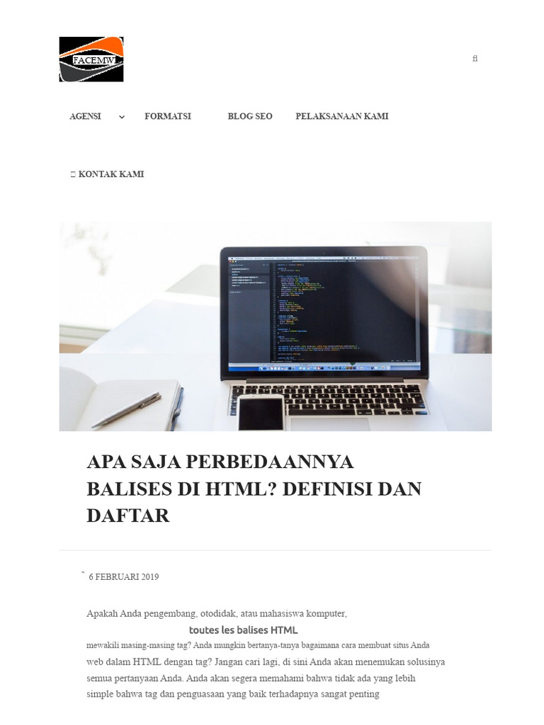 Daftar Lengkap Tag HTML untuk Pemula | PDF