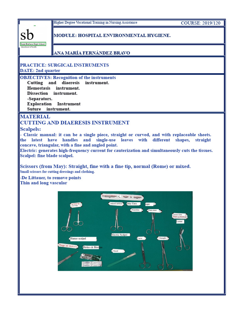 HMH Surgical Instrument Protocol | PDF | Surgical Suture