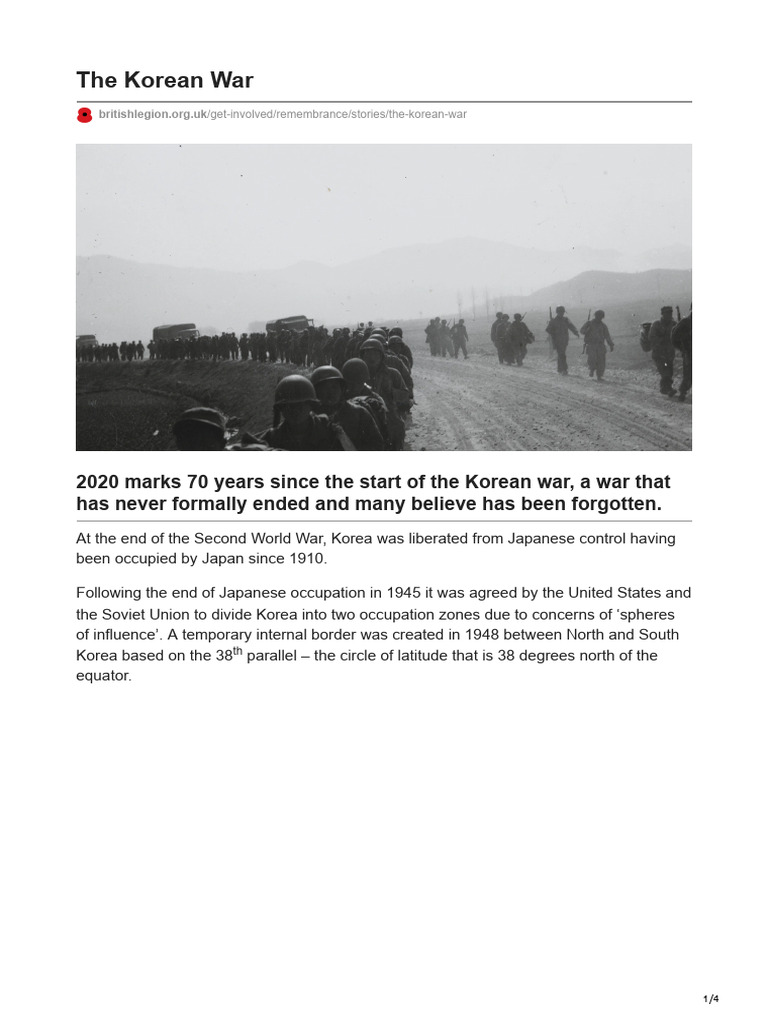 British Involvement in the Korean War | PDF | Korean War | Military ...