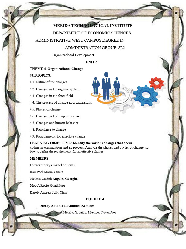 Understanding Organizational Change Processes | PDF | Organizational ...