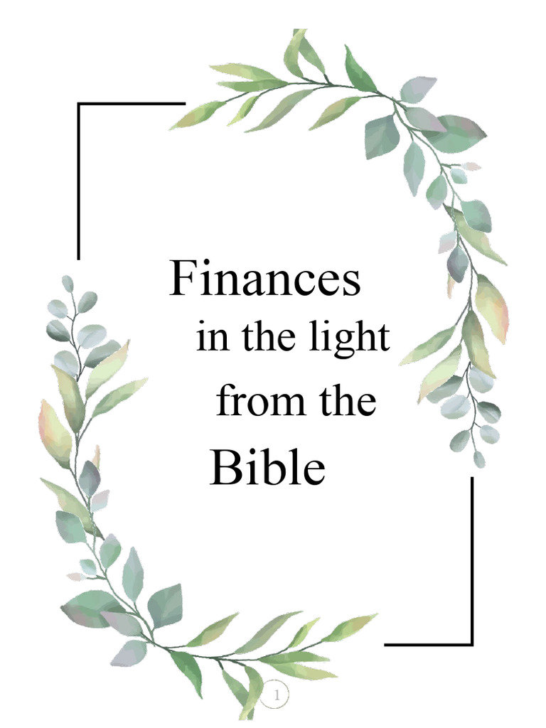 Biblical Principles of Financial Prosperity | PDF | Jesus | Disciple ...