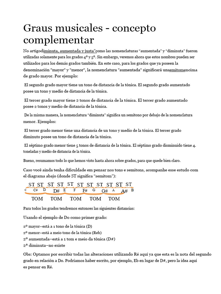 Grados Musicales | PDF | Acorde (Música) | Intervalo (música)