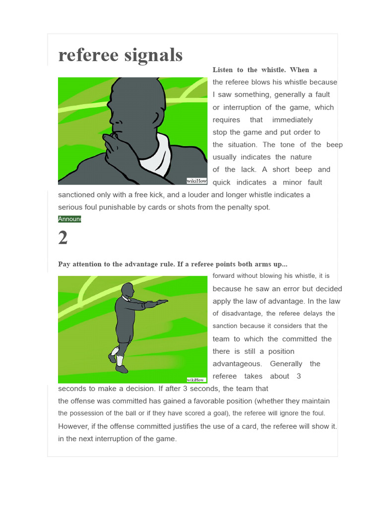 Understanding Soccer Referee Signals | PDF | Sport Variants | Football ...
