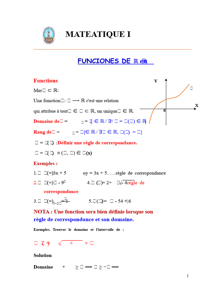 Fonctions définies sur ℝ | PDF | Nombre réel | Mathématiques