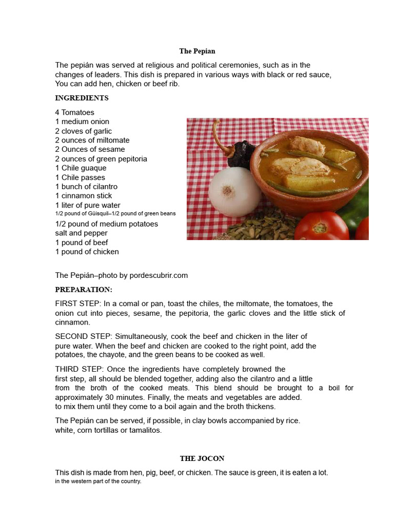 Traditional Guatemalan Recipes Guide | PDF | Chili Pepper | Cuisine