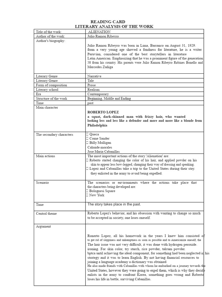 Reading Sheet Model | PDF