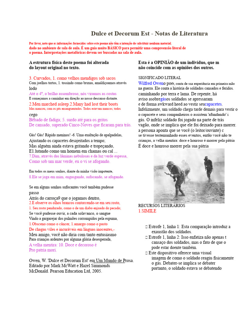 Dulce Et Decorum Est | PDF